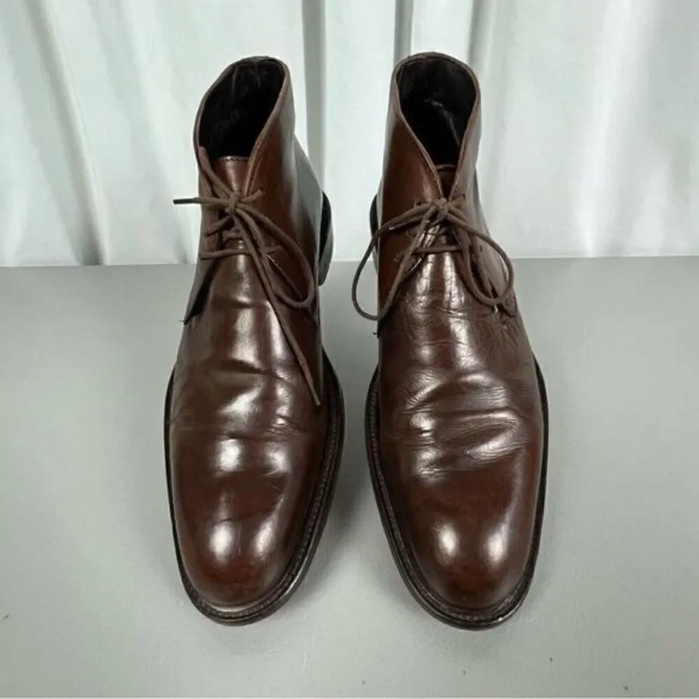 TO BOOT NEW YORK ADAM DERRICK MENS HIGH ANKLE SHOES BROWN SIZE 8 1/2